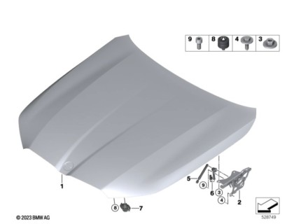 Капот BMW 5 G60